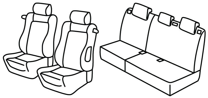 Set coprisedili Superior - Beige - compatibile per Peugeot 207 3p (05/06>11/12)