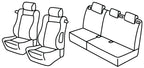 Set coprisedili Superior - Nero/Rosso - compatibile per Peugeot 207 3p (05/06>11/12)