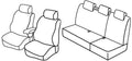 Set coprisedili Superior - Nero/Rosso - compatibile per Renault Kangoo 5p (01/97>01/08)