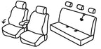 Set coprisedili Superior - Nero/Grigio - compatibile per Renault Kangoo 5p (02/08>05/21) Maxi