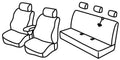 Set coprisedili Superior - Nero/Grigio - compatibile per Renault Kangoo 5p (02/08>05/21) Maxi