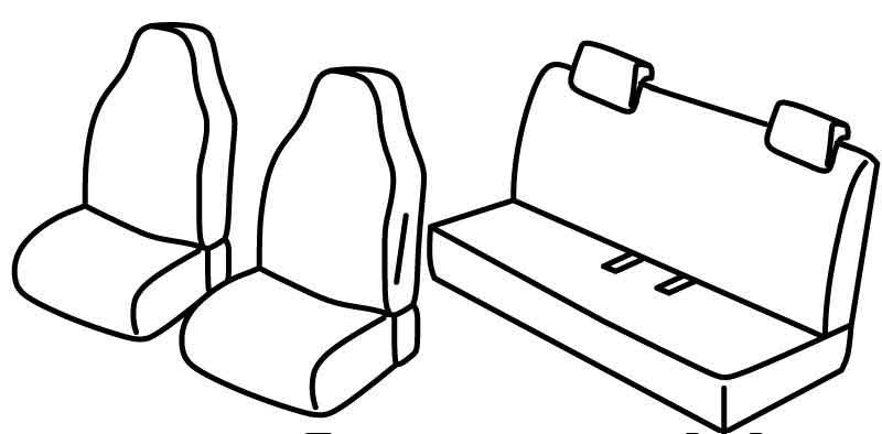 Set coprisedili Superior - Nero/Blu - compatibile per Renault Zoe (04/13>04/24)