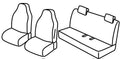 Set coprisedili Superior - Nero/Rosso - compatibile per Renault Zoe (04/13>04/24)