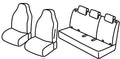 Set coprisedili Superior - Nero/Blu - compatibile per Renault Zoe (04/13>04/24)