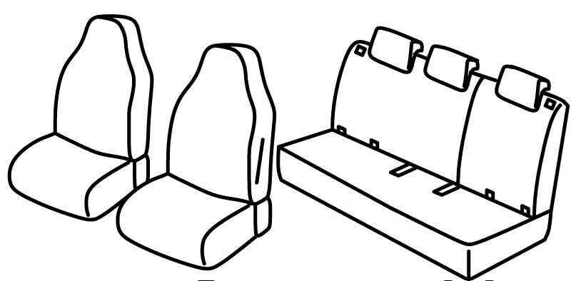 Set coprisedili Superior - Nero/Rosso - compatibile per Renault Zoe (04/13>04/24)