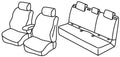 Set coprisedili Superior - Nocciola - compatibile per Seat Leon 5p (01/13>05/20) FR