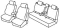 Set coprisedili Superior - Grigio/Nero - compatibile per Seat Leon 5p (01/13>05/20)