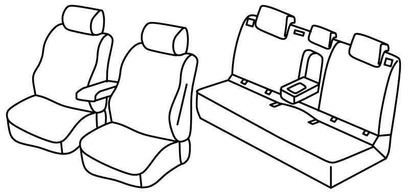 Set coprisedili Superior - Nero/Grigio - compatibile per Seat Leon 5p (01/13>05/20)