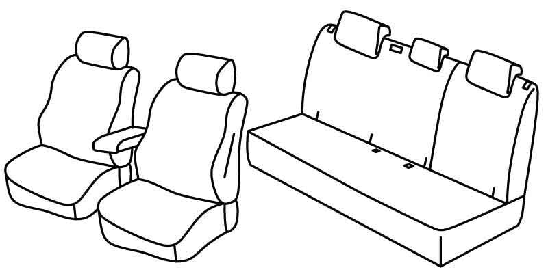 Set coprisedili Superior - Nero/Rosso - compatibile per Seat Leon 5p (06/20>)
