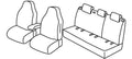 Set coprisedili Superior - Nero/Grigio - compatibile per Skoda Fabia 5p (02/15>08/21) Ambition Plus