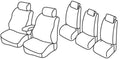 Set coprisedili Superior - Beige - compatibile per Skoda Roomster (09/06>10/15) Style, Scout