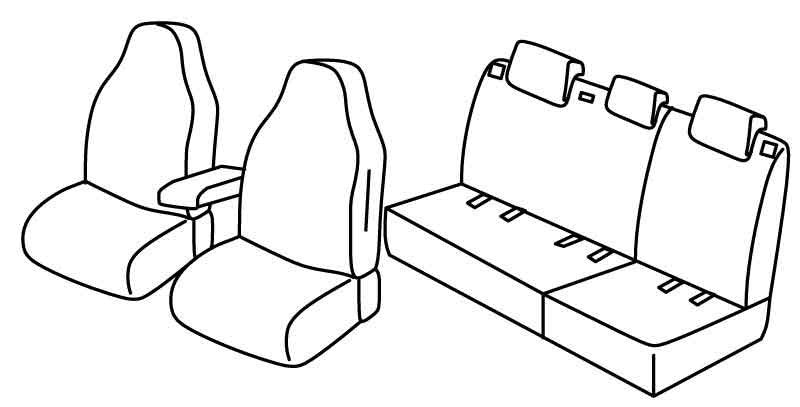 Set coprisedili Superior - Beige - compatibile per Skoda Fabia Wagon (04/15>08/22) Ambition Plus
