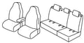 Set coprisedili Superior - Nero/Grigio - compatibile per Skoda Fabia Wagon (04/15>08/22) Ambition Plus