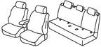 Set coprisedili Superior - Nero/Blu - compatibile per Skoda Kamiq (12/19>) Active - Skoda Scala 5p (06/19>) Active