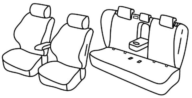 Set coprisedili Superior - Nocciola - compatibile per Skoda Scala 5p (06/19>)