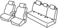 Set coprisedili Superior - Nero/Grigio - compatibile per Skoda Fabia 5p (09/21>) Ambition