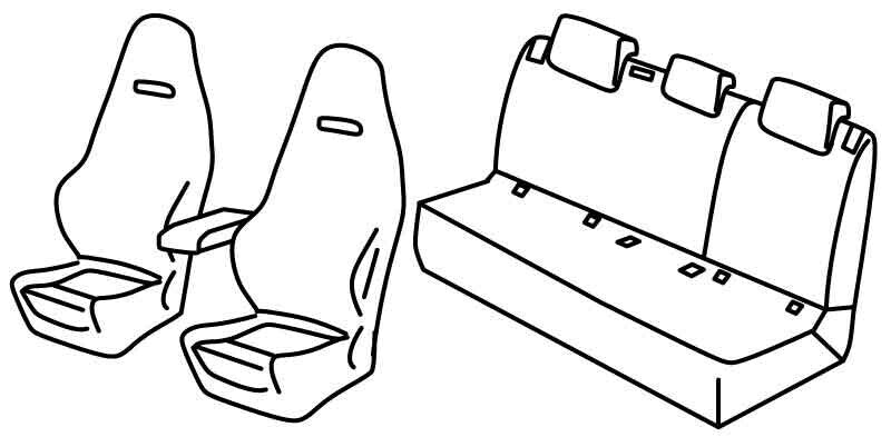 Set coprisedili Superior - Nocciola - compatibile per Skoda Fabia 5p (09/21>) Monte Carlo