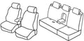 Set coprisedili Superior - Nero/Rosso - compatibile per Suzuki Grand Vitara 5p (10/05>03/15) dal 2009