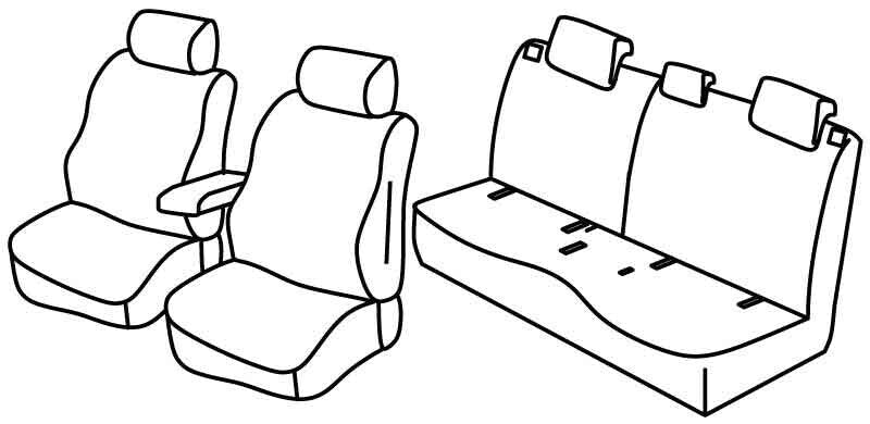 Set coprisedili Superior - Nocciola - compatibile per Suzuki S-Cross (09/13>)