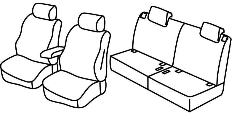 Set coprisedili Superior - Nocciola - compatibile per Suzuki Ignis (01/17>07/25)