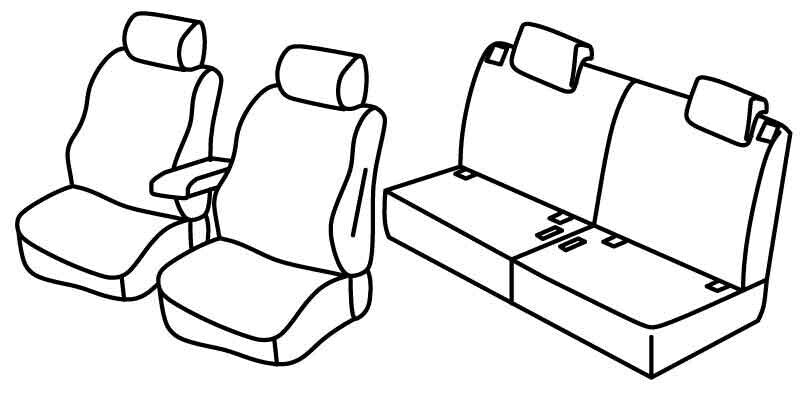 Set coprisedili Superior - Nocciola - compatibile per Suzuki Ignis (04/20>07/25) Hybrid