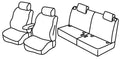 Set coprisedili Superior - Nero/Rosso - compatibile per Suzuki Ignis (04/20>07/25) Hybrid