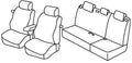 Set coprisedili Superior - Nero/Grigio - compatibile per Toyota Auris 3p (04/07>11/12)