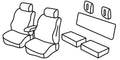 Set coprisedili Superior - Grigio/Nero - compatibile per Toyota Hilux Pick-Up (06/16>09/20)