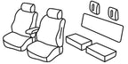 Set coprisedili Superior - Grigio/Nero - compatibile per Toyota Hilux Pick-Up (06/16>09/20)