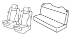 Set coprisedili Superior - Nero/Rosso - compatibile per Volkswagen Golf IV Cabrio (10/97>10/03) fino al 2009