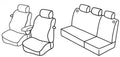 Set coprisedili Superior - Nero/Blu - compatibile per Volkswagen Golf IV 3p (10/97>10/03) dal 2000