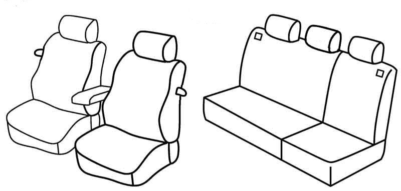 Set coprisedili Superior - Beige - compatibile per Volkswagen Golf IV 3p (10/97>10/03) dal 2000