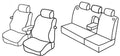 Set coprisedili Superior - Nero/Blu - compatibile per Volkswagen Golf IV 3p (10/97>10/03) dal 2000