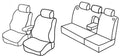 Set coprisedili Superior - Nero/Blu - compatibile per Volkswagen Golf IV 5p (10/97>10/03) dal 2000