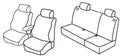 Set coprisedili Superior - Grigio/Nero - compatibile per Volkswagen Golf IV Variant (04/99>05/06) fino al 1999
