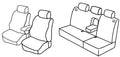 Set coprisedili Superior - Nero/Grigio - compatibile per Volkswagen Golf IV Variant (04/99>05/06) dal 2000
