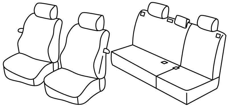 Set coprisedili Superior - Nocciola - compatibile per Volkswagen Polo 3p (11/01>08/09)