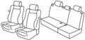 Set coprisedili Superior - Nero/Rosso - compatibile per Volkswagen Polo 3p (11/01>08/09)