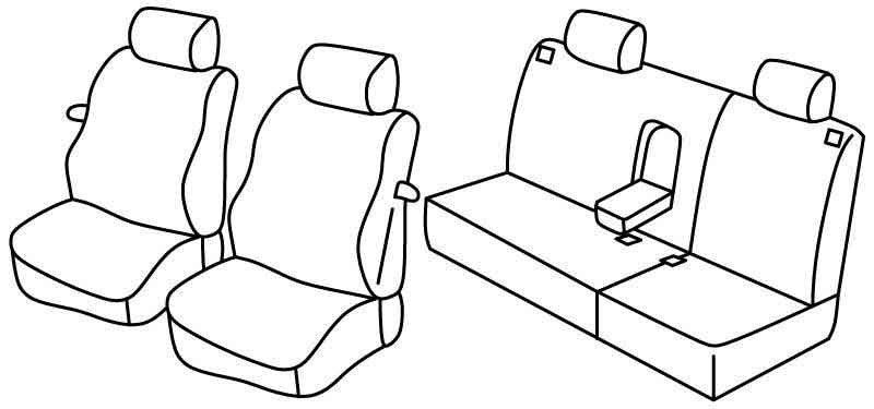 Set coprisedili Superior - Grigio/Nero - compatibile per Volkswagen Polo 3p (11/01>08/09)