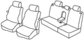 Set coprisedili Superior - Nero/Blu - compatibile per Volkswagen Polo 3p (11/01>08/09)