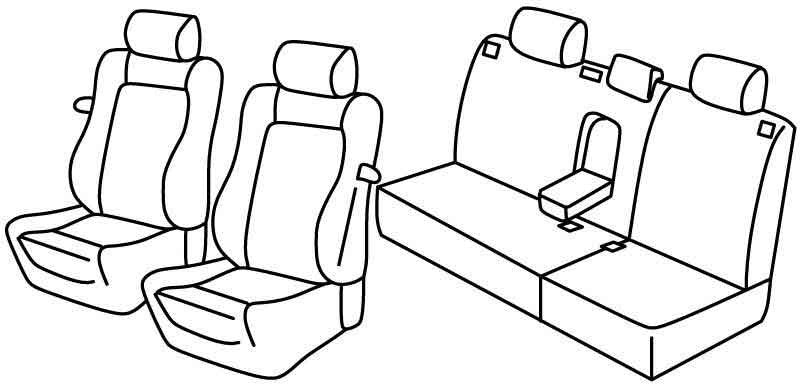 Set coprisedili Superior - Nero/Grigio - compatibile per Volkswagen Polo 3p (11/01>08/09)