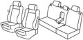 Set coprisedili Superior - Grigio/Nero - compatibile per Volkswagen Polo 3p (11/01>08/09)
