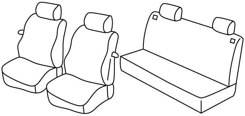 Set coprisedili Superior - Nero/Grigio - compatibile per Volkswagen Polo 3p (11/01>08/09)