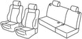 Set coprisedili Superior - Nero/Blu - compatibile per Volkswagen Polo 5p (11/01>08/09)