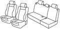 Set coprisedili Superior - Nero/Rosso - compatibile per Volkswagen Polo 5p (11/01>08/09)