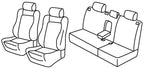 Set coprisedili Superior - Nero/Rosso - compatibile per Volkswagen Polo 5p (11/01>08/09)