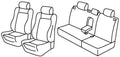 Set coprisedili Superior - Grigio/Nero - compatibile per Volkswagen Polo 5p (11/01>08/09)