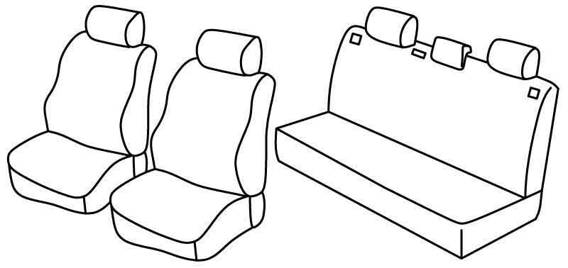 Set coprisedili Superior - Nocciola - compatibile per Volkswagen Polo 5p (11/01>08/09)