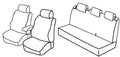 Set coprisedili Superior - Grigio/Nero - compatibile per Volkswagen Polo 5p (09/09>04/14) Comfortline