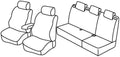 Set coprisedili Superior - Nocciola - compatibile per Volkswagen Polo 5p (09/09>04/14) Comfortline